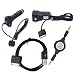 Skque Microsoft Zune 4GB / 8GB / 16GB / 30GB / 80GB / Zune HD 32GB / Zune HD 16GB Car Charger + Wall Charger + USB Data Cable + Audio Car Adatper Auxiliary Cable Bundle Kit Set