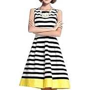 Sexy A-line Cotton/Polyester Spring Summer Striped Print Wedding Dress 