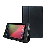 Google Nexus 7 Tablet Slim Fit Leather Case (Black) with Stand by Supcase (TM) - Color Options: Black, Sapphire Blue, Gree...