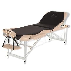 Transportable Aluminium / Kunstleder-Massageliege in Beige / Braun � Art. MC4003