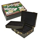 Trademark 500 Chip Poker Case With Full Color High Quality Graphics Chip Case, Black