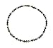Anklet - A90 - Stretch - 4mm Swarovski (TM) Crystal and Heishi Beads - 8-1/2" for Smaller Ankles ~ Jet (Black)