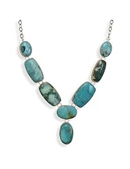 16.5"" 8 Turquoise Stone Necklace
