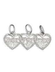Clevereves 14K White Gold Best Friend Pendant 10 - Gram(s)