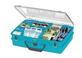 Creative Options Molded Organization 1155-70 2-Layer Satchel Teal/Clear/Chocolate 16.88L x 5W x 12H