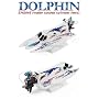 27" Rc Gas Powered Dolpin Speed Boat, 0.15 Engine