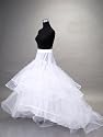 Loywe, Reifrock Petticoat mit Schleppe, aus Satin,Taille Umfang bis 90cm, LW4804