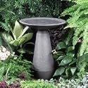 Akro Neoclassical Bird Bath In Black Granite