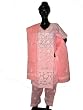 Cotton Salwar Kameez Baby Pink Chikan Embroidered Womens Clothing Size M