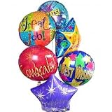 Half Dozen Mylar Balloon Bouquet, Congratulations
