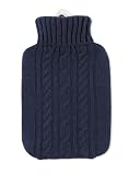 Hugo Frosch W�rmflasche Klassik 1,8 Ltr. mit Strickbezug dunkelblau