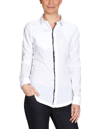 G-STAR Damen Bluse  FENDER SLIM SHIRT WMN L/S - 93011, Gr. 34 (XS), Wei&szlig; (white  110) im Preisvergleich 