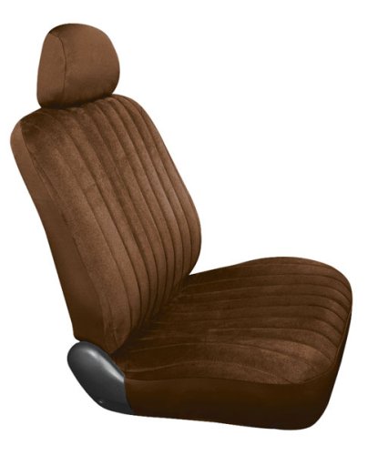 Saddleman S 219017-02 Custom Made Front Bench / Backrest Seat Cover - Microsuede Fabric, Brown