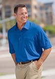 KingSize Big & Tall Polo Golf Shirt Traditional Solid (BLUE OCEAN,Big - 4XL)