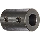 Climax Part RC-050 Mild Steel, Black Oxide Plating Rigid Coupling, 1/2 inch bore, 1 inch OD, 1 1/2 inch length, 1/4-20 x 1/4 Set Screw