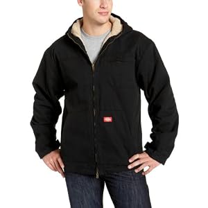 Buy Dickies Mens Sanded Duck Sherpa Lined Hooded Jacket by Dickies