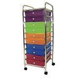 Colorful Mobile Organizer - 10 Drawers