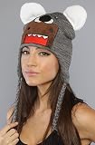 Domo The Koala Domo Twisted Knit Peruvian,Hats for Unisex, One Size,Grey