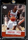2005 06 Upper Deck Rookie Debut Emeka Okafor Charlotte Bobcats Basketball Card #8 - Mint Condition - In Protective Display Case !!