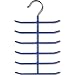 TIE RACK HANGER Metal Non Slip belt, jewellery, accessory coat clothes 'Grippy' blue coating - Quality