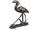 Heron Sculpture Antique Brass Indoor Outdoor Statue