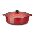 Le Creuset Enameled Cast-Iron 3-1/2-Quart Wide French Oven, Cherry Red