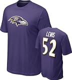 Ray Lewis #52 Purple Nike Baltimore Ravens Name & Number T-Shirt