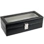 Wolf Designs Men's Heritage 5-Piece Watch Box with Glass Cover 99506 Wolf Designs Men's Heritage 5-Piece Watch Box with Glass Cover 99506