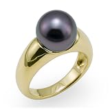 Tahitian Black Pearl Ring in 14K Yellow Gold