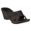 Women's Merona&reg; Elvira Leather Comfort Wedge Sandals - Black