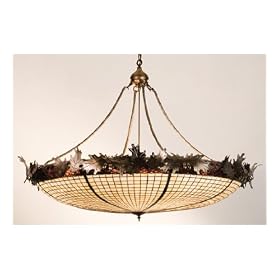 42.5"W Greenbriar Oak Inverted Pendant