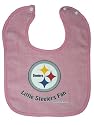 Pittsburgh Steelers Pink Baby Bib