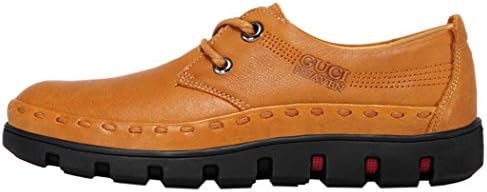 Guciheaven Mens 2015 New British Style Low Top Lace-up Casual Shoes(7.5 D(M)US, Tan)