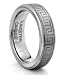 6MM Tungsten Carbide Silver Greek Key Celtic Wedding Band Ring (Available Sizes 4-11 Including Half Sizes) (5.5)