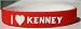 I Love Kenney Custom Wristband