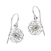 Sterling Silver April Birthstone Round Celtic w/ Diamond Accent Center Drop Earrings