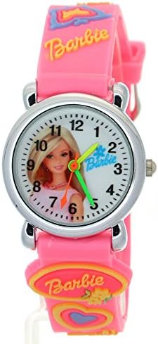 TimerMall Barbie Pattern Round Dial Water Resistant Children's Quartz Watches