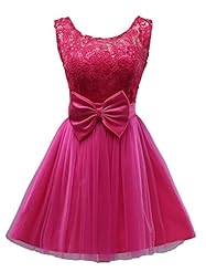 Short Lace  Sweetheart Chiffon/Tulle Evening Dress/Bridesmaid Dress/Prom Dress/Party Dress  With a Bow(s)