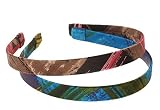 L. Erickson USA 1/2 Ultra Comfort Headband 100% Silk Charmeuse - Brush Strokes