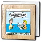 Review 3dRose LLC  / Aquaboy Takes Lifesaving - Lifesaving - 6 Inch Tile Napkin Holder