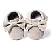 Voberry Baby Boys Girls Tassel Bow Soft Sole PU Leather Loafers Moccasin Sneakers (Grey, 12~18 Month)