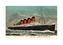 Ocean Liner RMS Mauretania Art Poster Print, 18x13