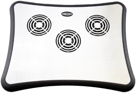 LB1 High Performance New Super Cooling Fan for Dell Moon Silver 15.6" Inspiron i15RM-7564SLV Laptop PC with Intel Core i7-3537U Processor and Windows 8 Operating System Aluminium Cooling Fan Cooling System Cooling Pads with 3 Fans and 4 USB Ports