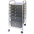 Rolling 6-Drawer Craft Organizer Cart - Smoke