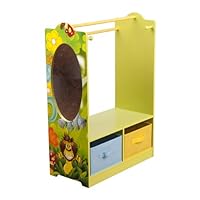 4Gr8 Kidz Jungle Series Kids Wooden Dress Up Organizer w/Mirror