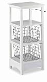 Bathroom Vanity Storage Tower w/ Towel Bar