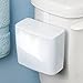 InterDesign Una Tampon Holder for Bathroom, Over Cabinet or Over Toilet Tank Storage for Feminine Hygiene Products, Sanitary Napkins - Large, White