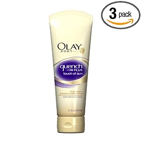 Olay Body Touch of Sun Daily Body Lotion, Light/Medium, 6.7-Ounce Tubes (Pack of 3)