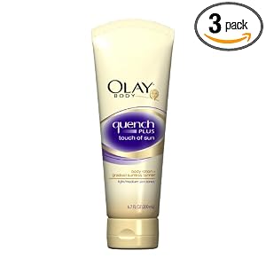 Olay Body Touch of Sun Daily Body Lotion, Light/Medium, 6.7-Ounce Tubes (Pack of 3)
