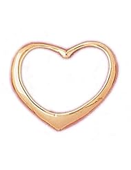 Dazzlers Solid 14k Gold Floating Heart Charm Pendant Available in three colors from jewelsberry (weights: 1.5 grams only)
